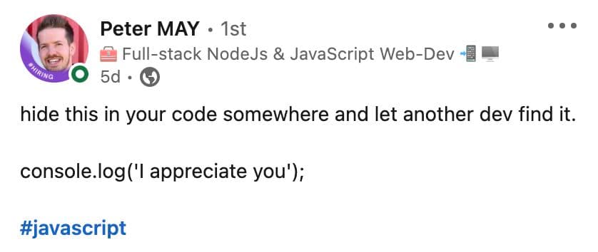 
#javascript 

thanks Peter MAY